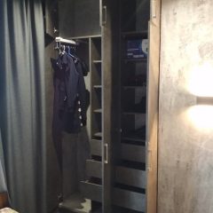Встроенный шкаф Бетон Чикаго темно-серый (3)